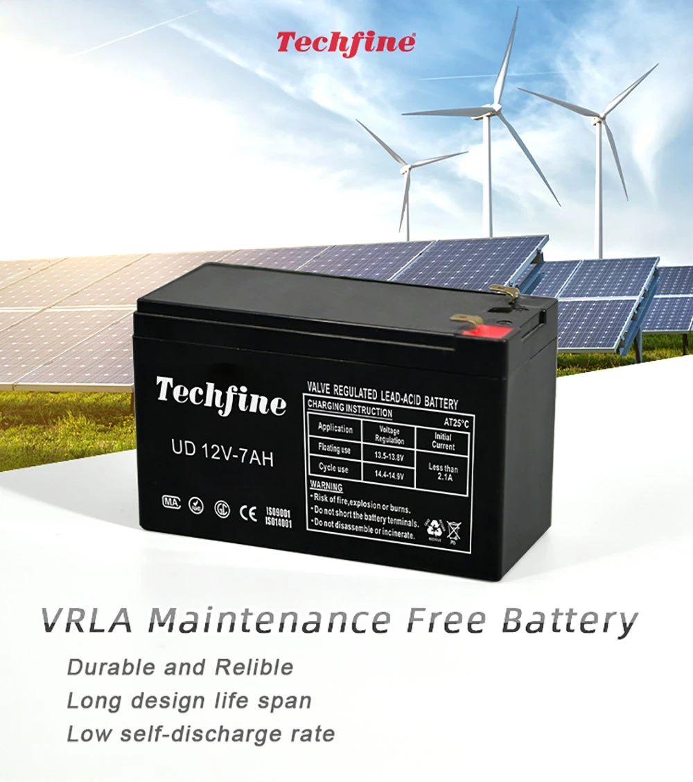Hot Sale AGM Solar Battery 12V 7ah 7.2ah UPS Alarm System Rechargeable Lead Acid Battery