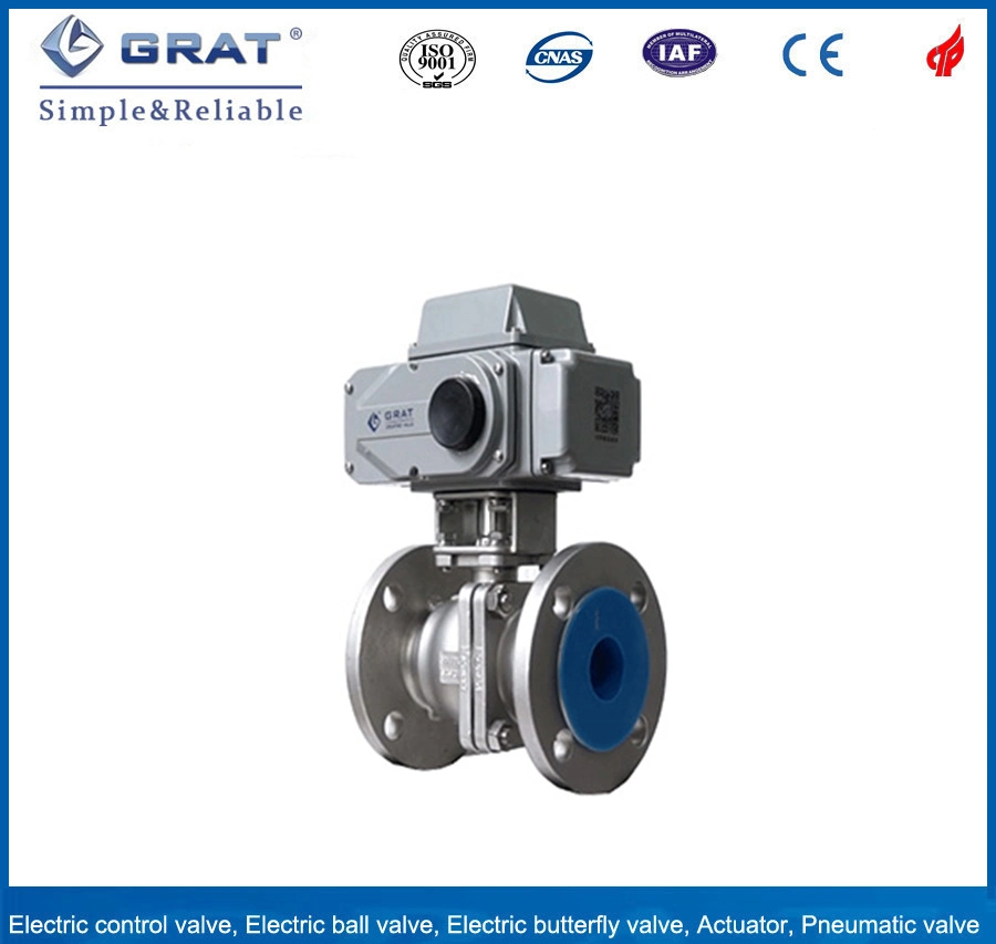 Stl Alloy Metal Seal Flange Electric Ball Valve for 350 Degree Celsius