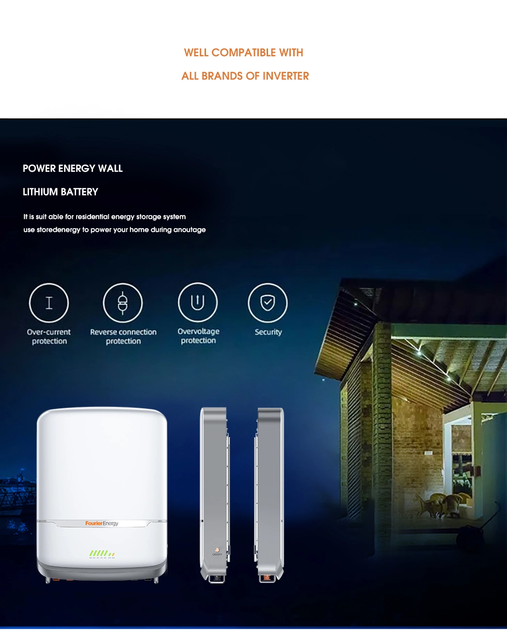 Hot Sale Fourierenergy 51.2V China 48V 100ah Price LiFePO4 Storage Lithium Battery