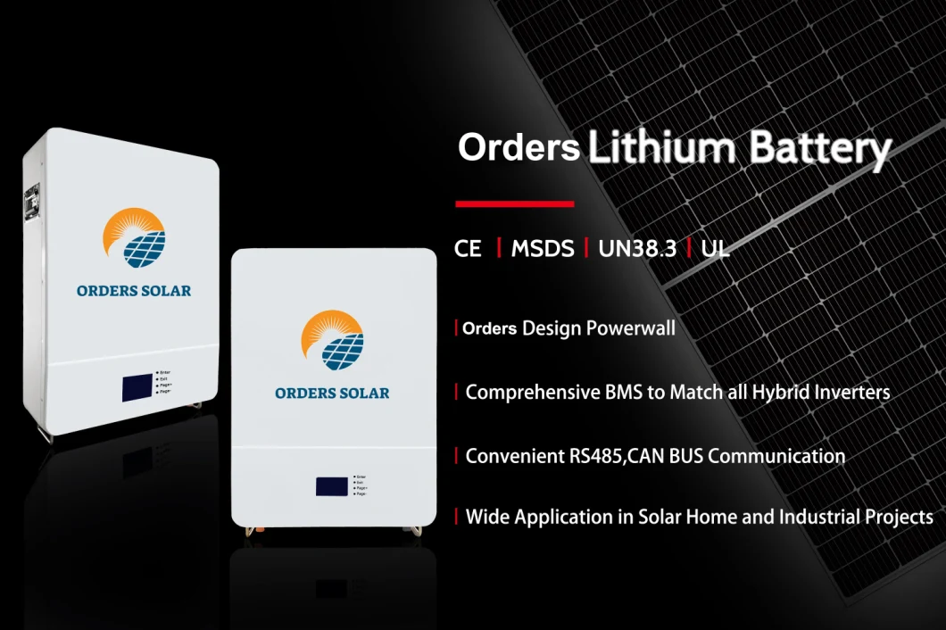Orders Hot Sale 5kw 10kw Lithium Ion Battery 48V 100ah 150ah 200ah Power Bank for Solar System
