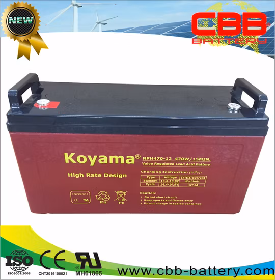 General Security Deep Cycle AGM Battery 12V135ah High Rate Battery Nph470-12
