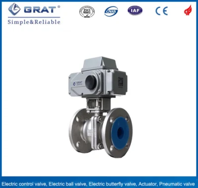 Stl Alloy Metal Seal Flange Electric Ball Valve for 350 Degree Celsius