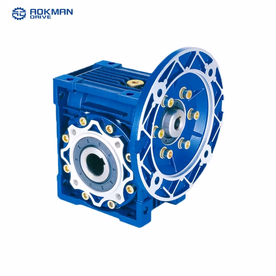 Aokman Nrv Series Shaft Mounted 12V 24V Worm Gear Box Motor